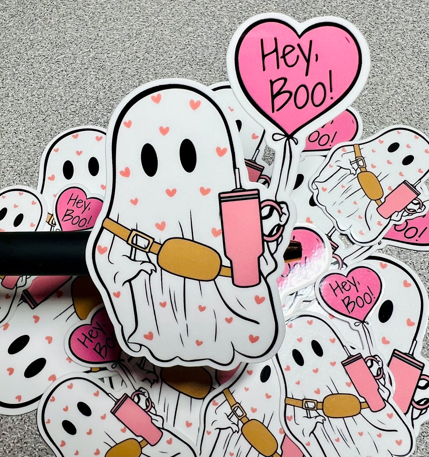Valentine Ghost Stanley Vinyl Sticker