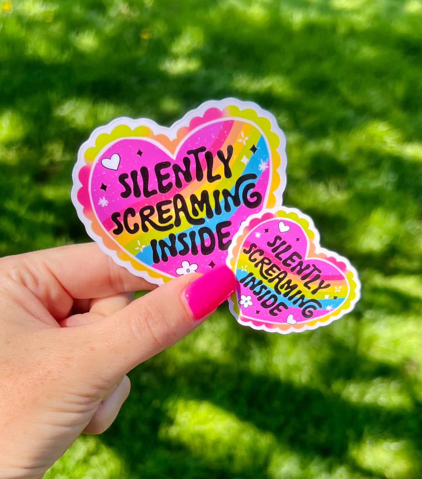 Silently Screaming Inside Vinyl Sticker
