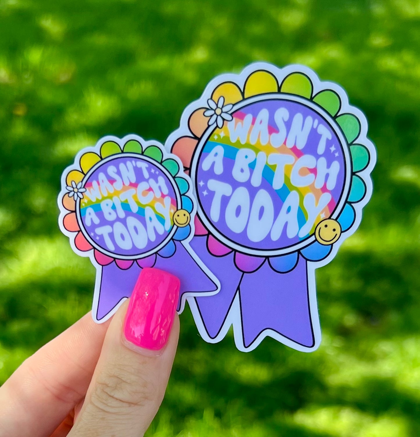 Wasn't A Bitch Ribbon Vinyl Sticker