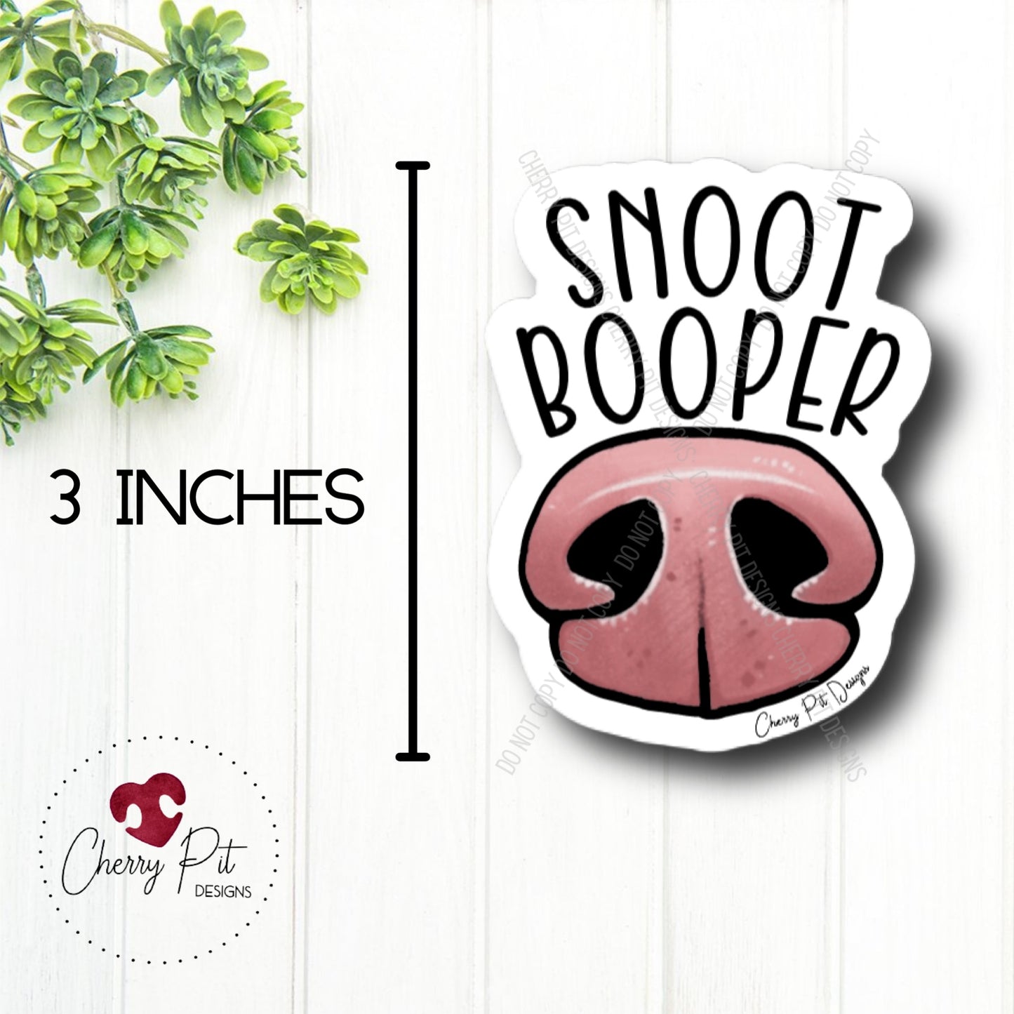 Snoot Booper Dog Nose Vinyl Sticker Decal - Cherry Pit Designs