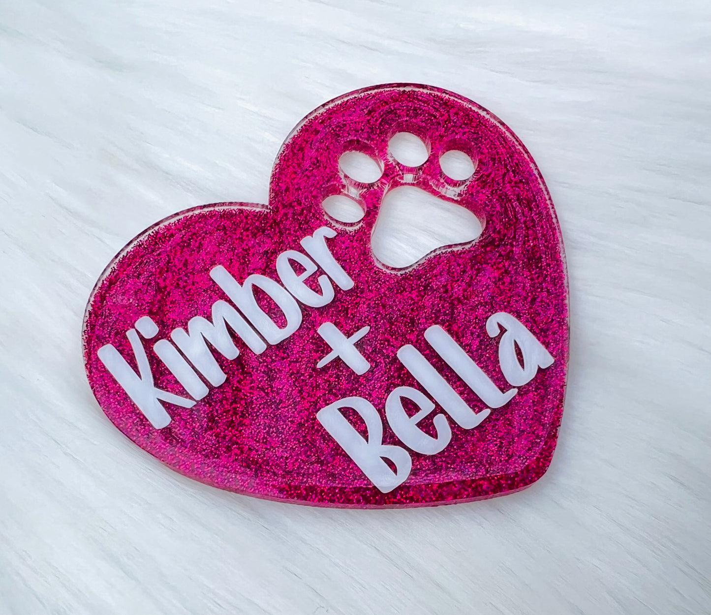Pet Paw Heart Magnet - 3 Inch