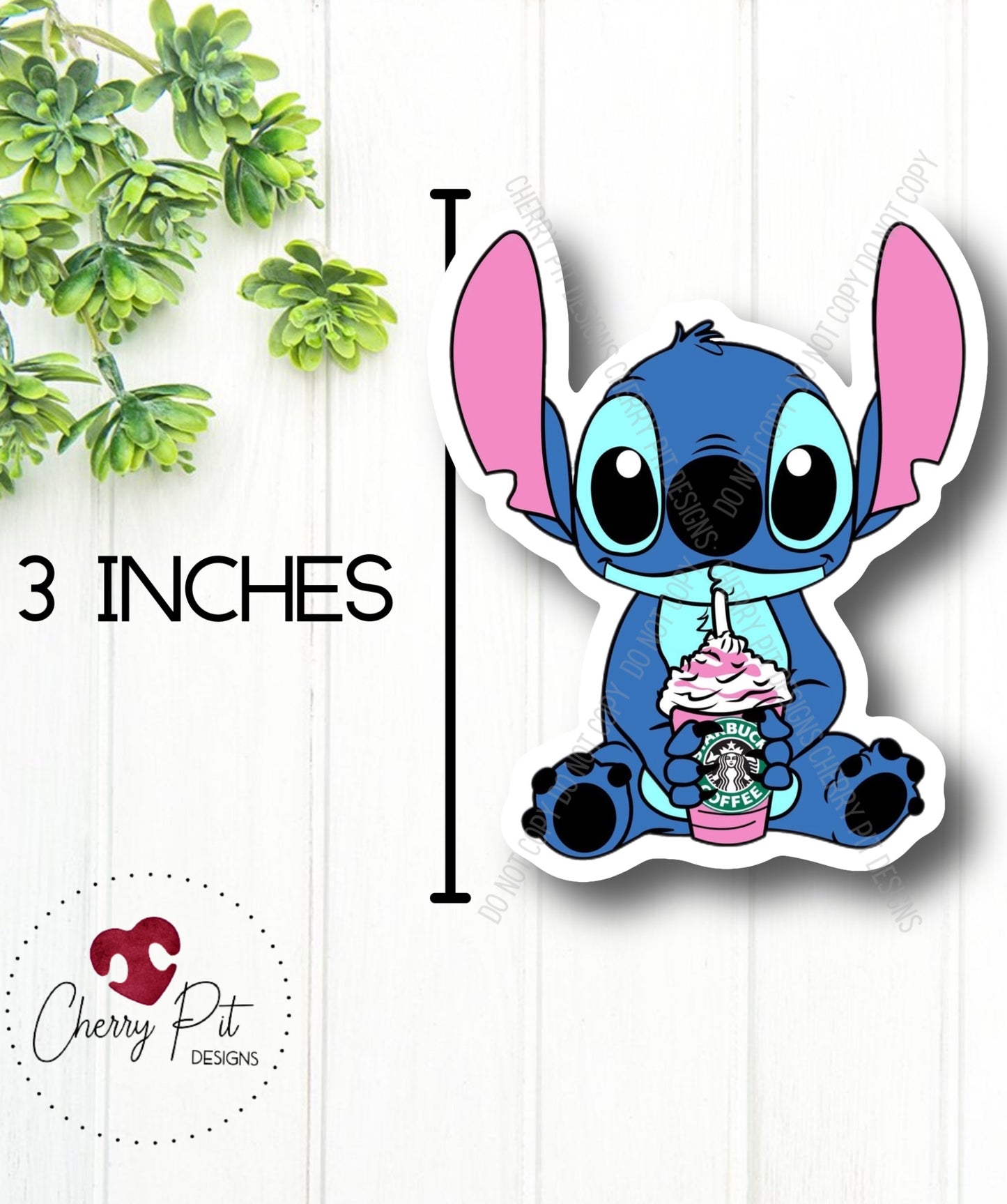 Stitch Frappe Matte Vinyl Sticker