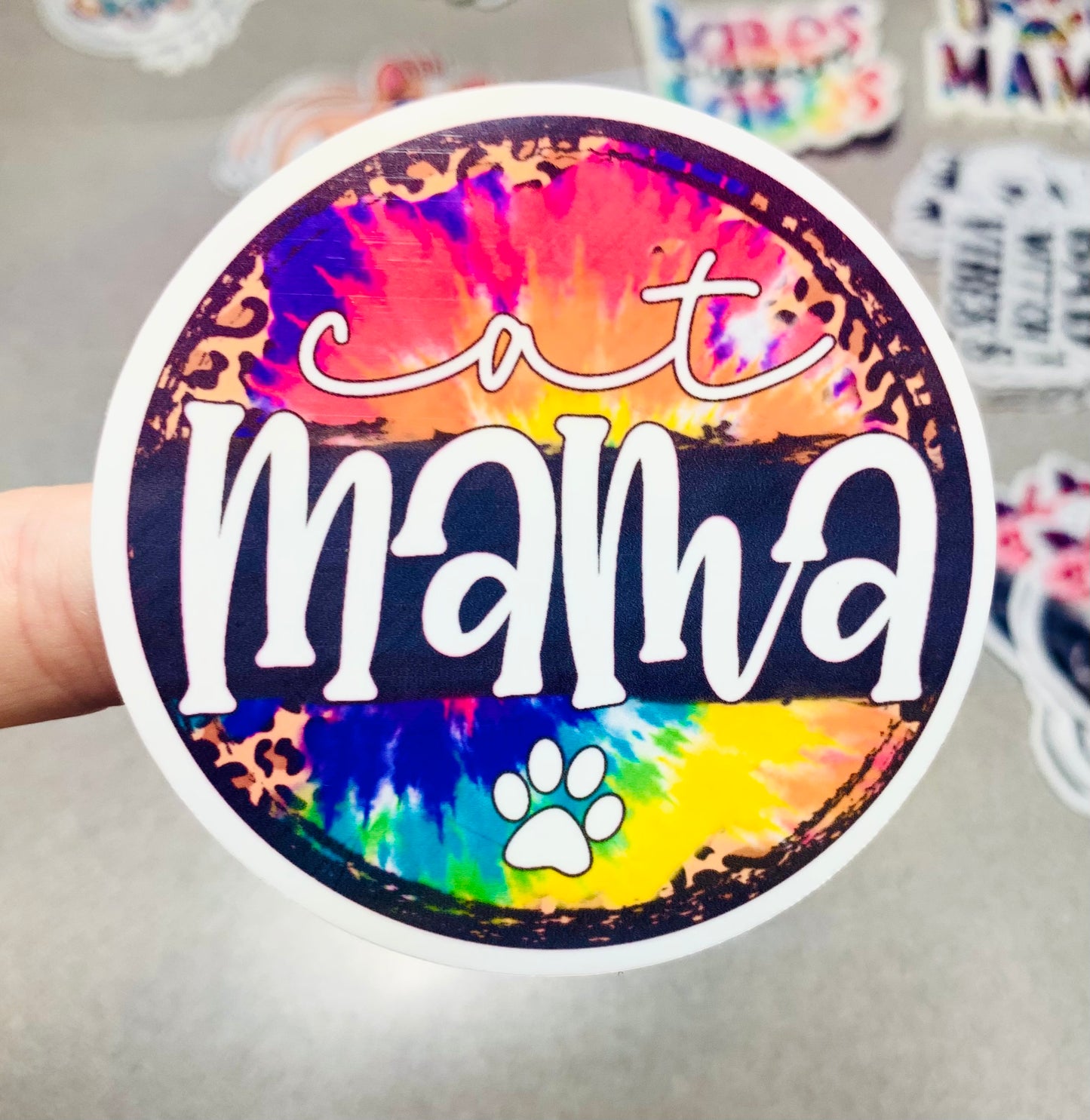 Cat Mama Vinyl Sticker - Scent Tree Studio