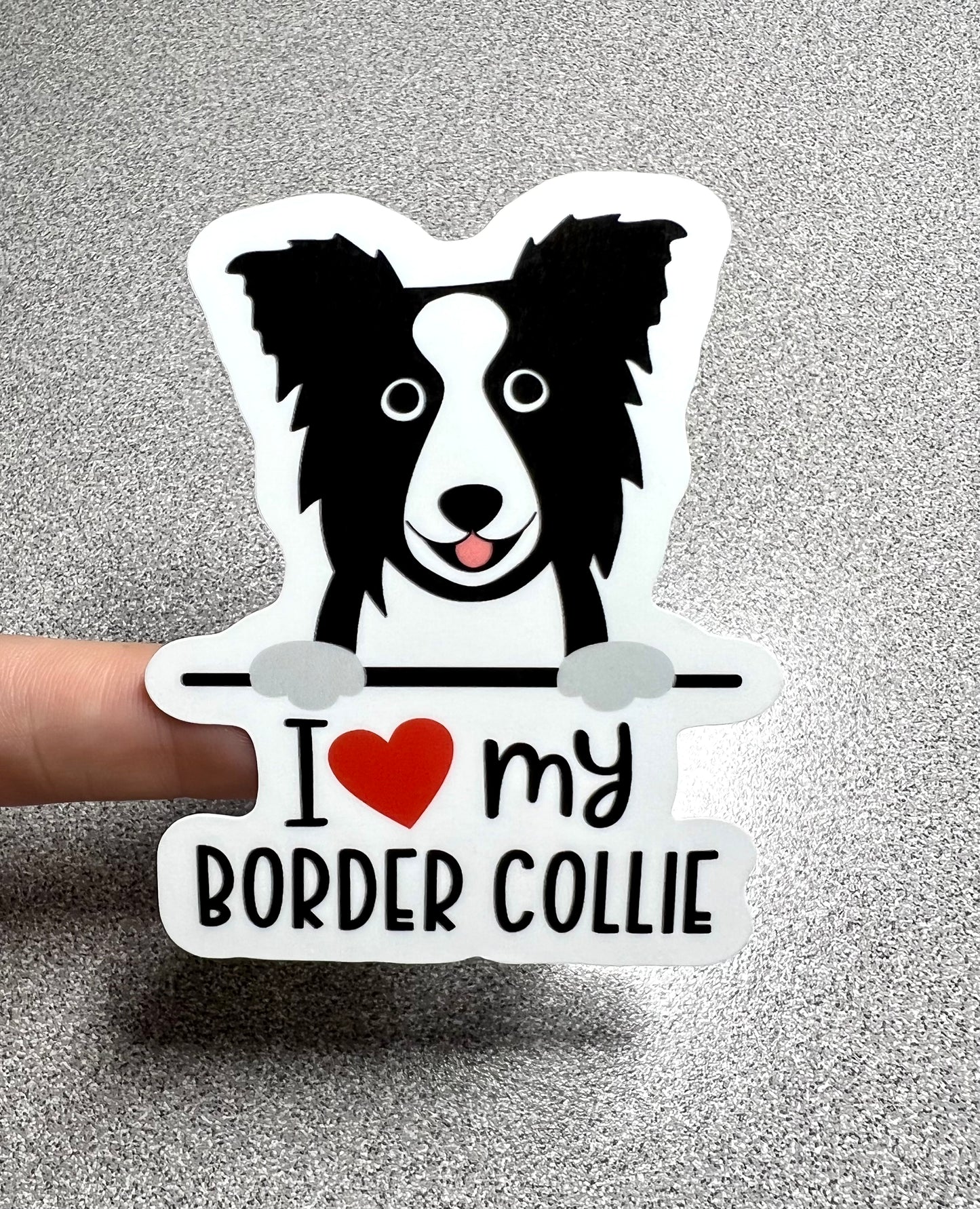 Border Collie Love Vinyl Sticker
