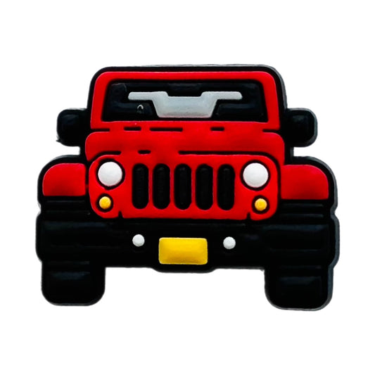 Red Off Road Vehicle Shoe Charm
