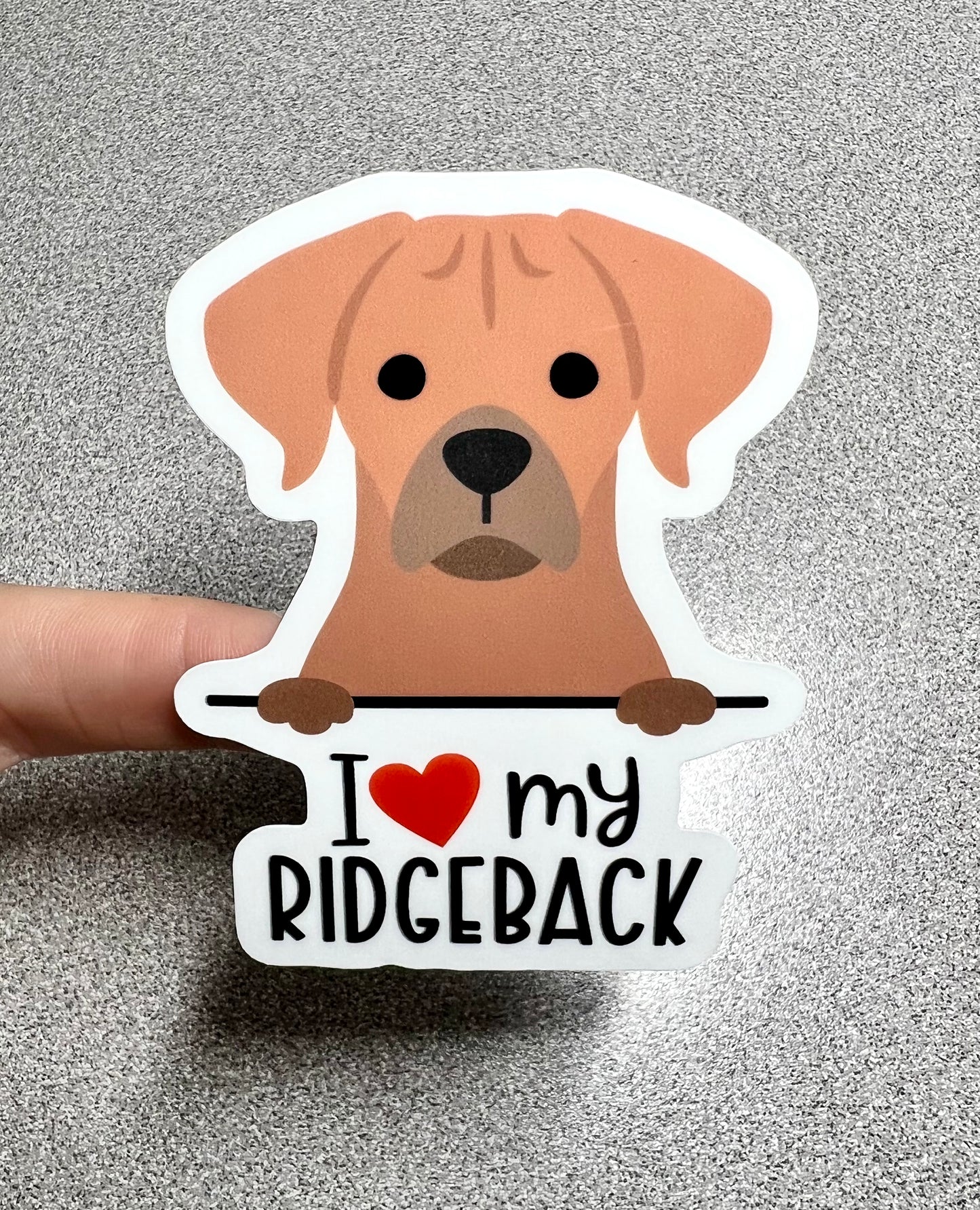 Ridgeback Love Vinyl Sticker