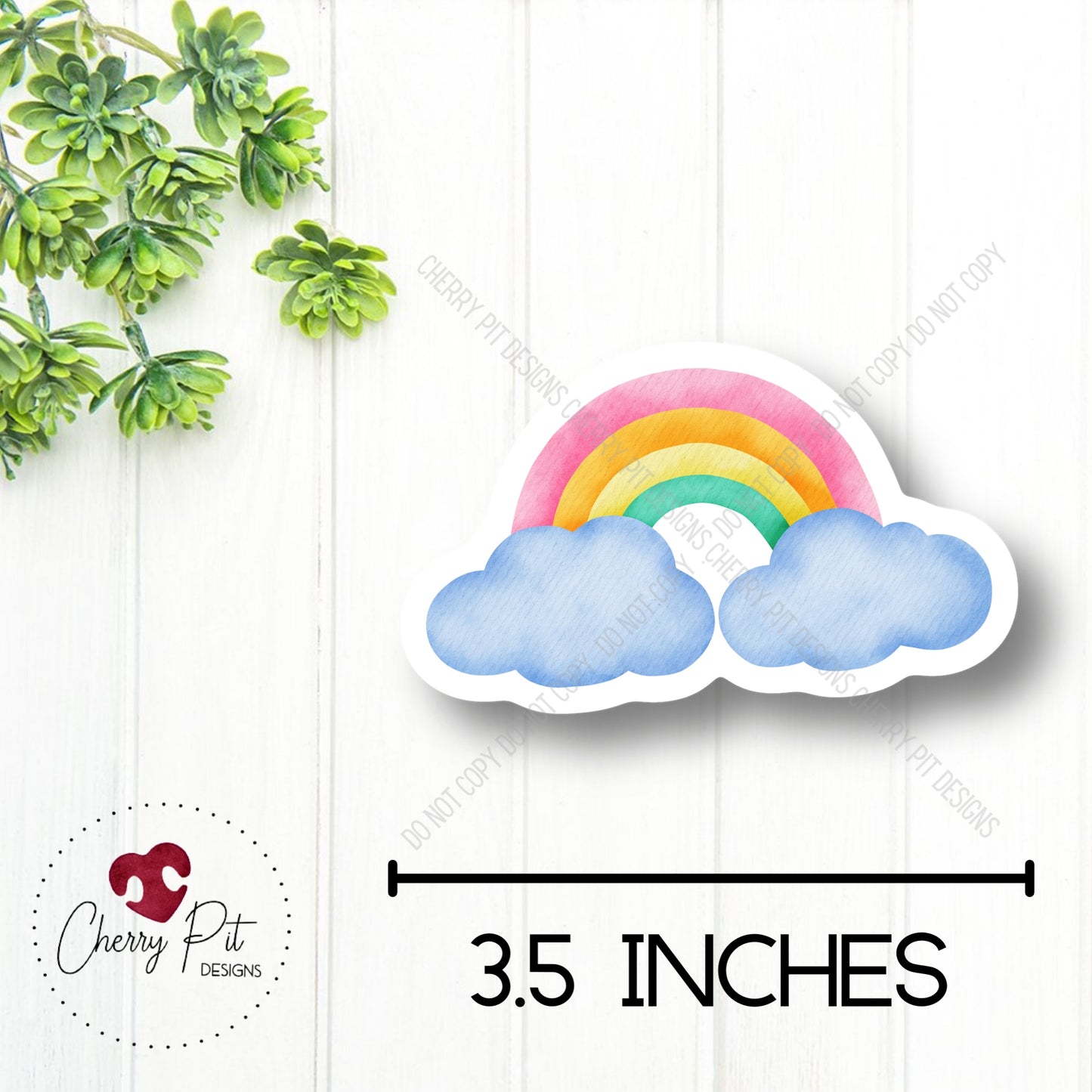 Rainbow Watercolor Vinyl Sticker