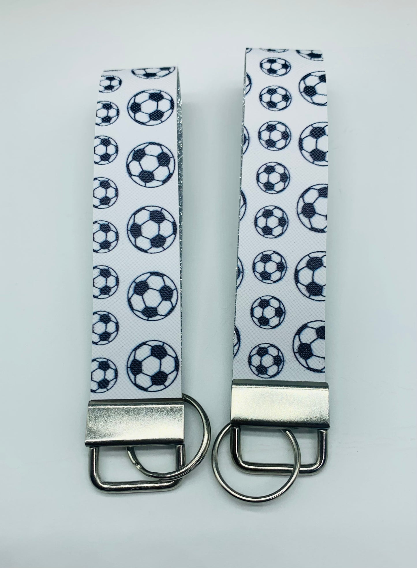 Soccer Ball Faux Leather Key Fob Wristlet - Scent Tree Studio