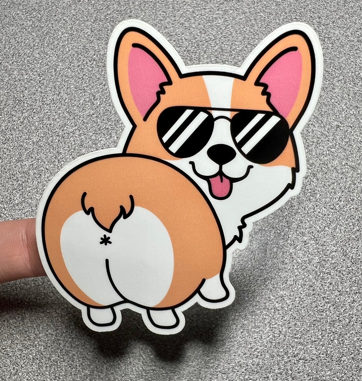 Corgi Booty Vinyl Sticker Decal - Cherry Pit Designs