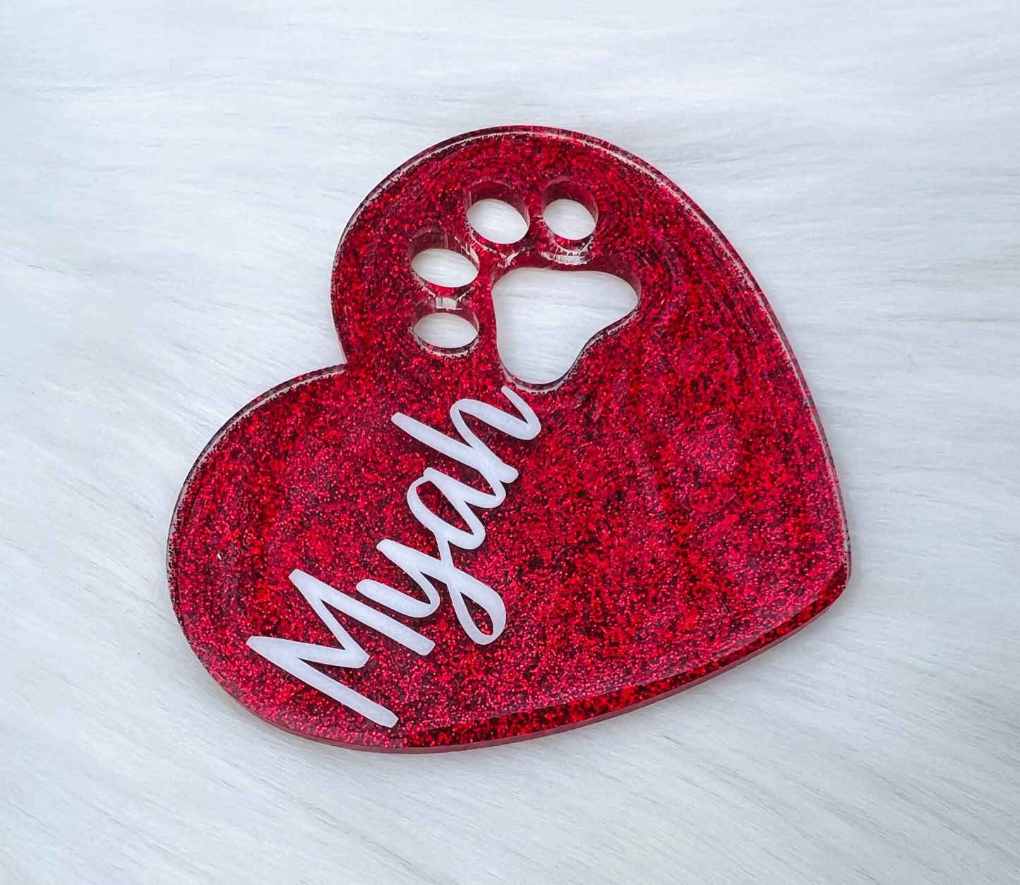 Pet Paw Heart Magnet - 3 Inch