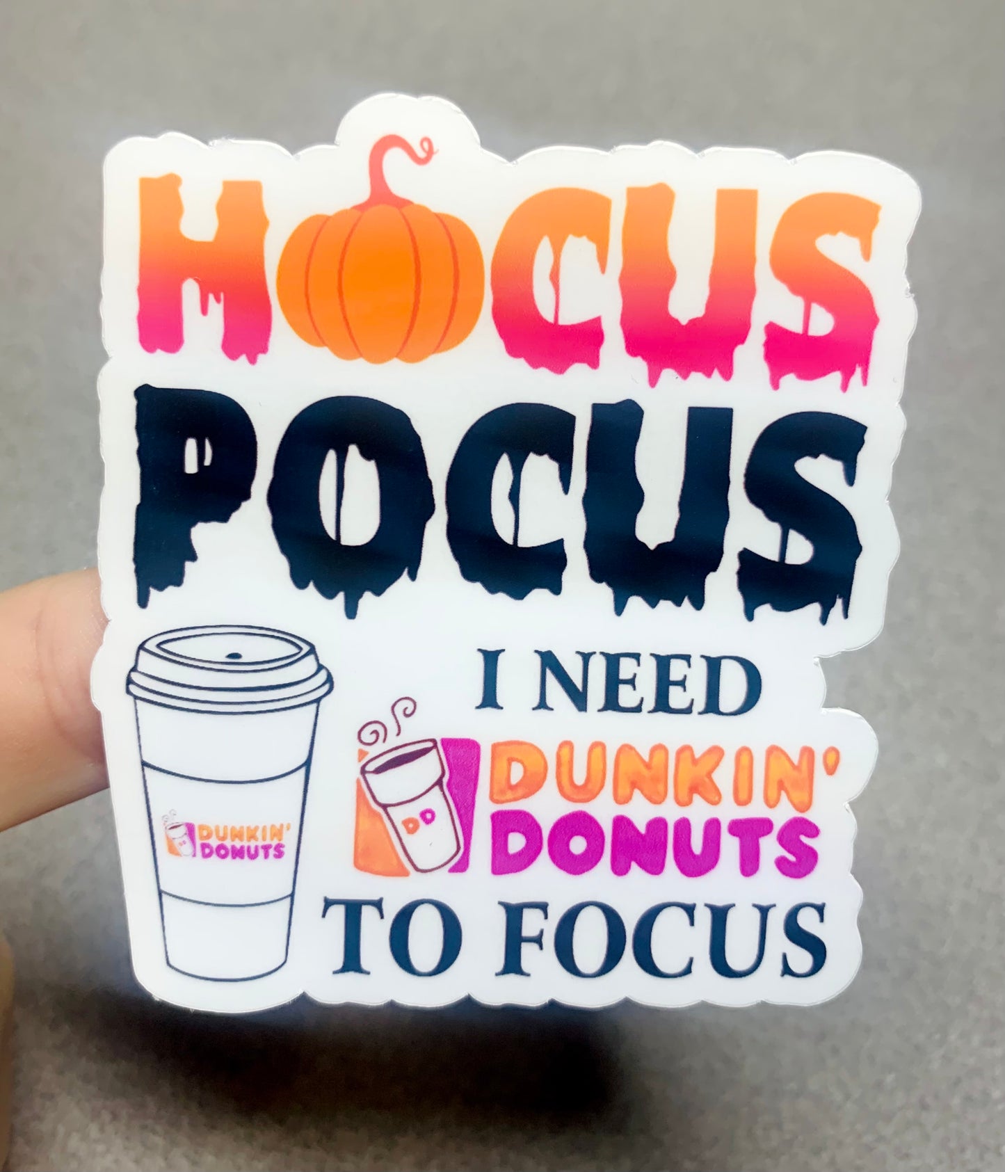 Hocus Pocus Dunkin Vinyl Sticker - Scent Tree Studio