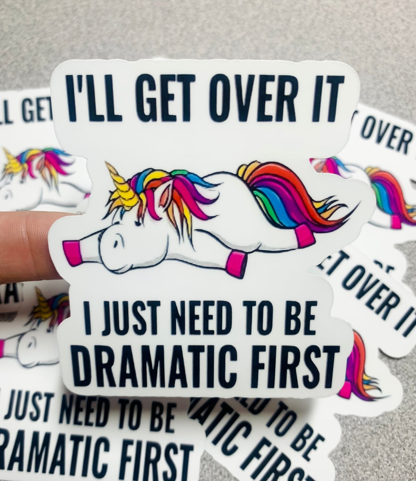 Dramatic Unicorn Vinyl Sticker Decal - Scent Tree Studio