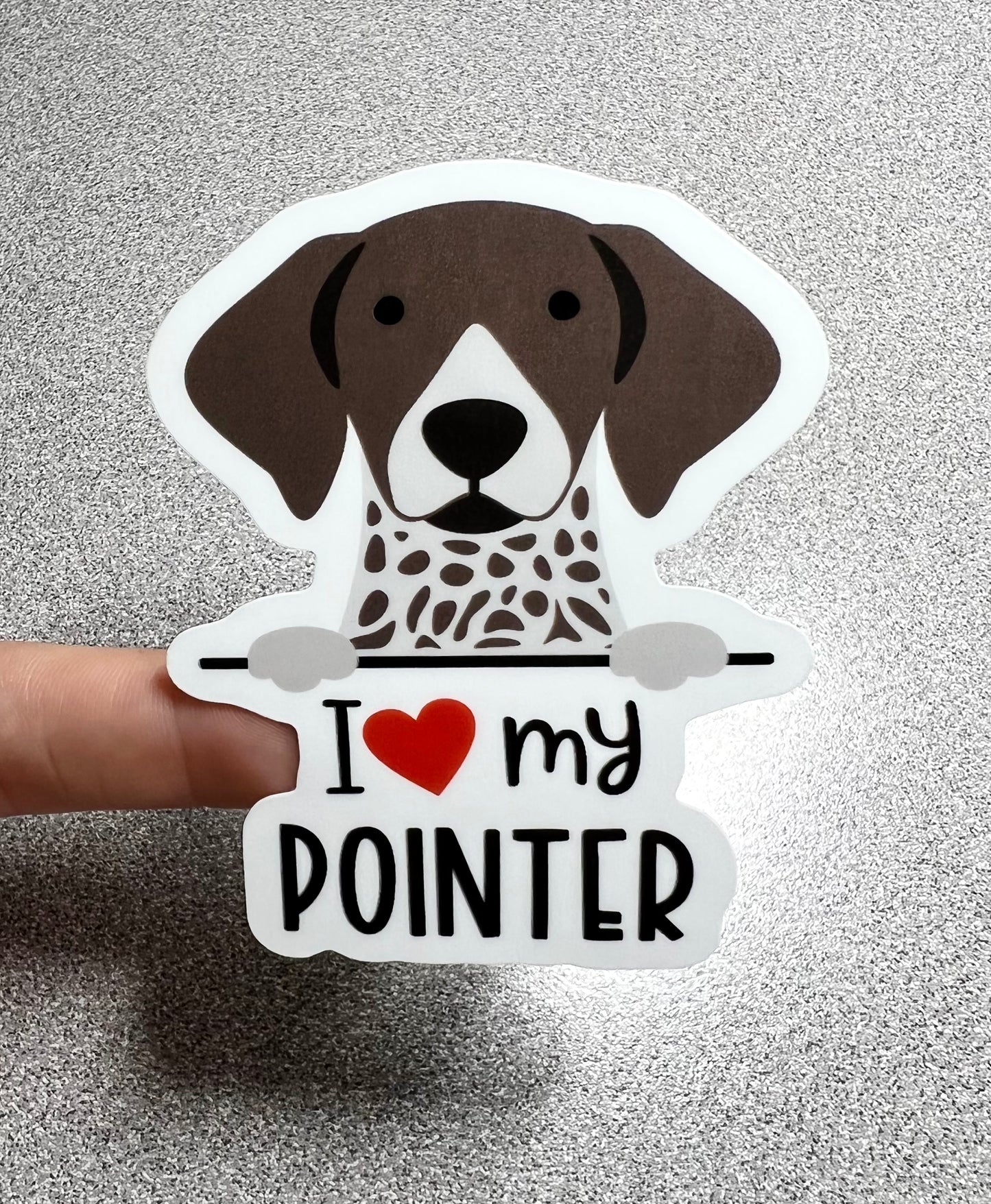 Pointer Love Vinyl Sticker