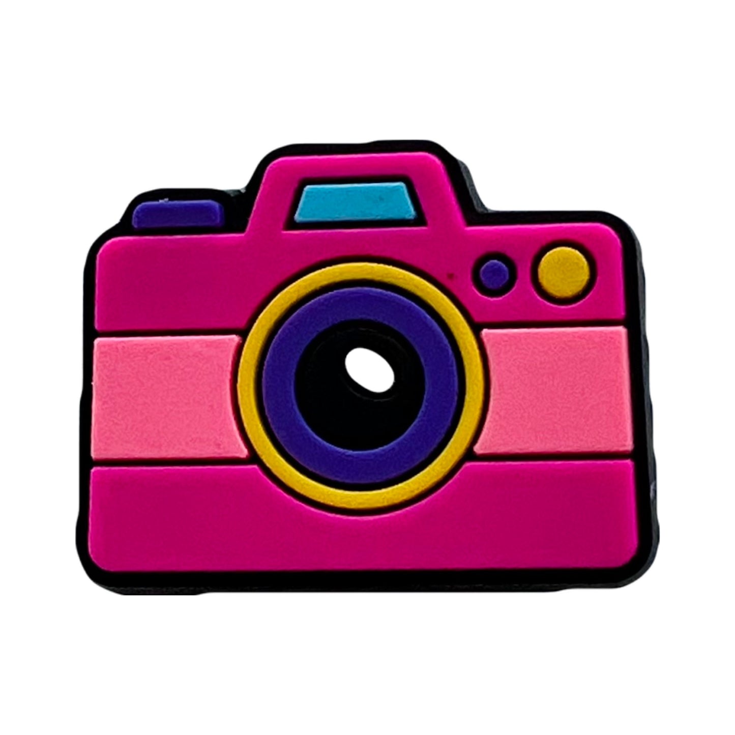 Pink Camera Shoe Charm