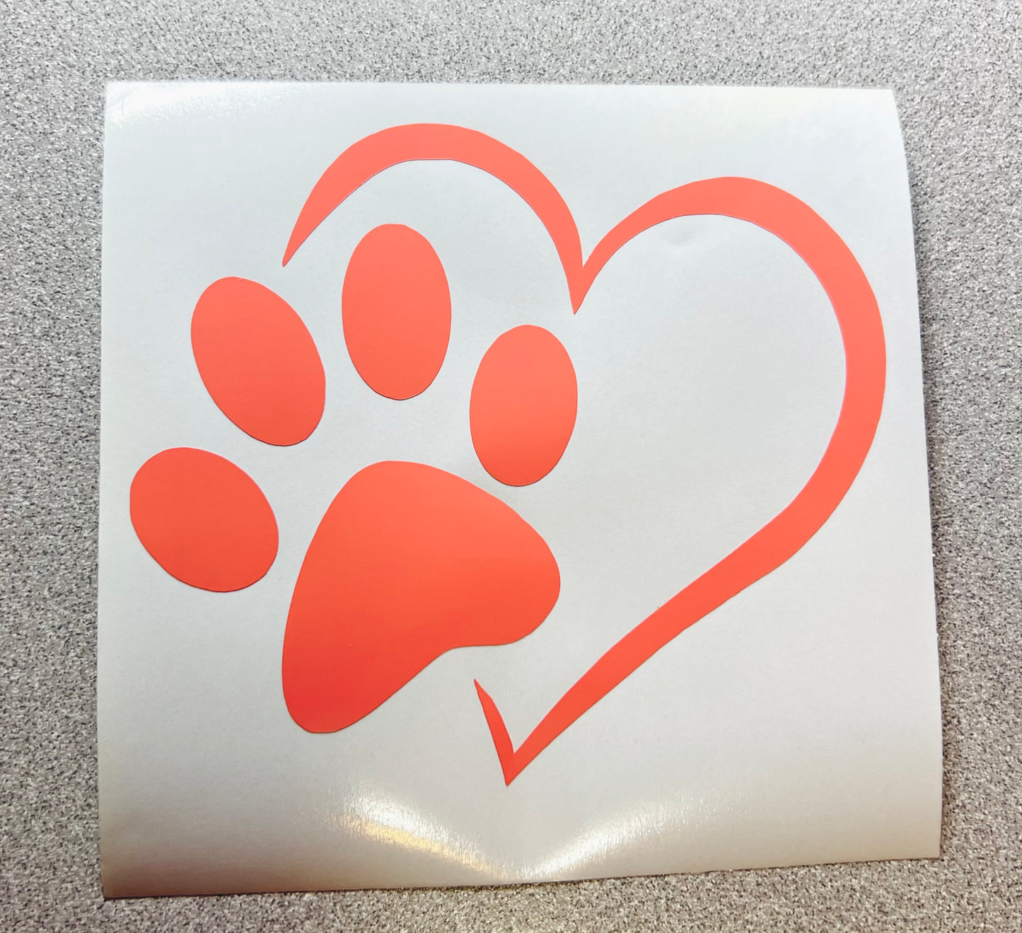 Heart Paw Vinyl Decal