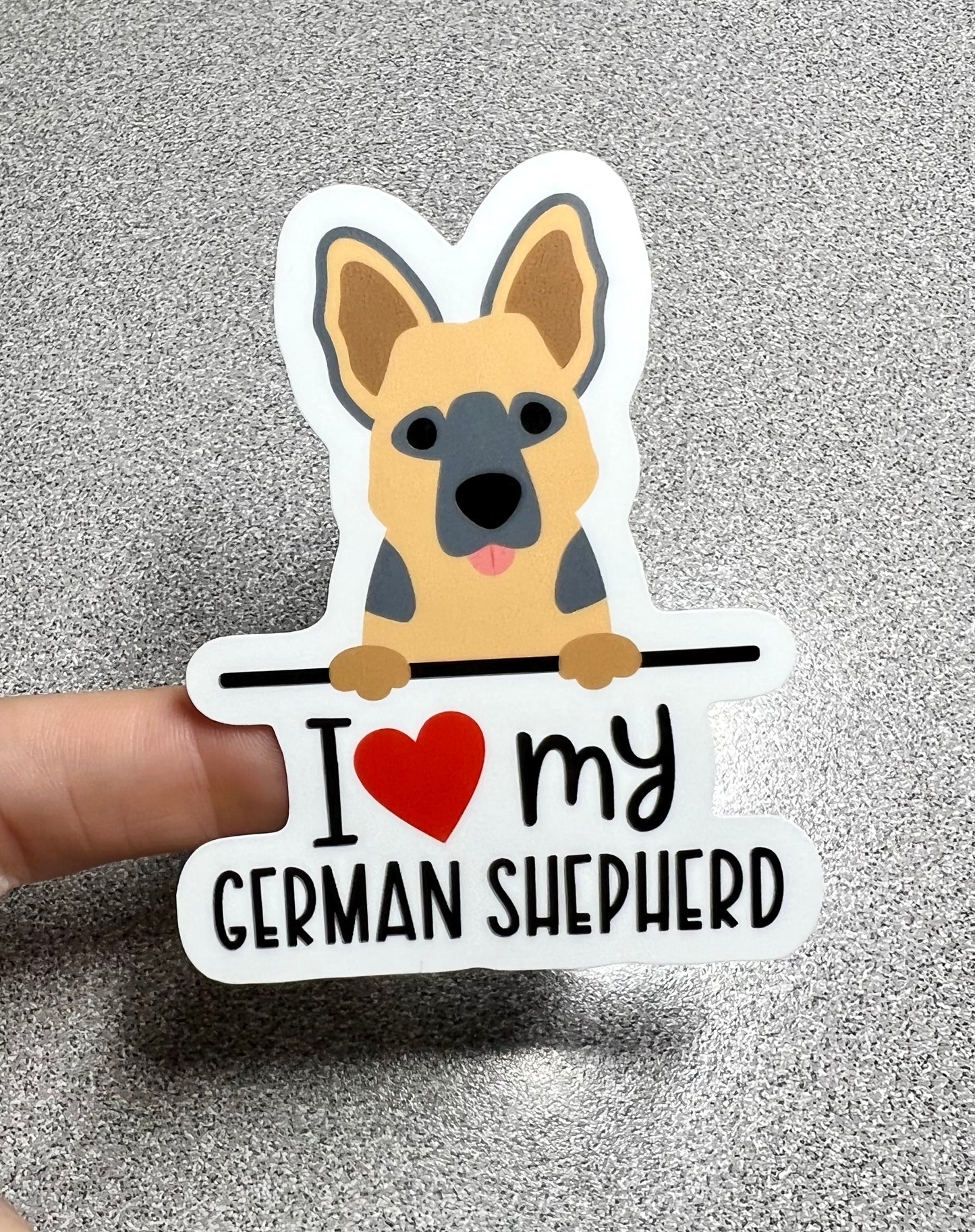 German Shepherd Love Vinyl Sticker