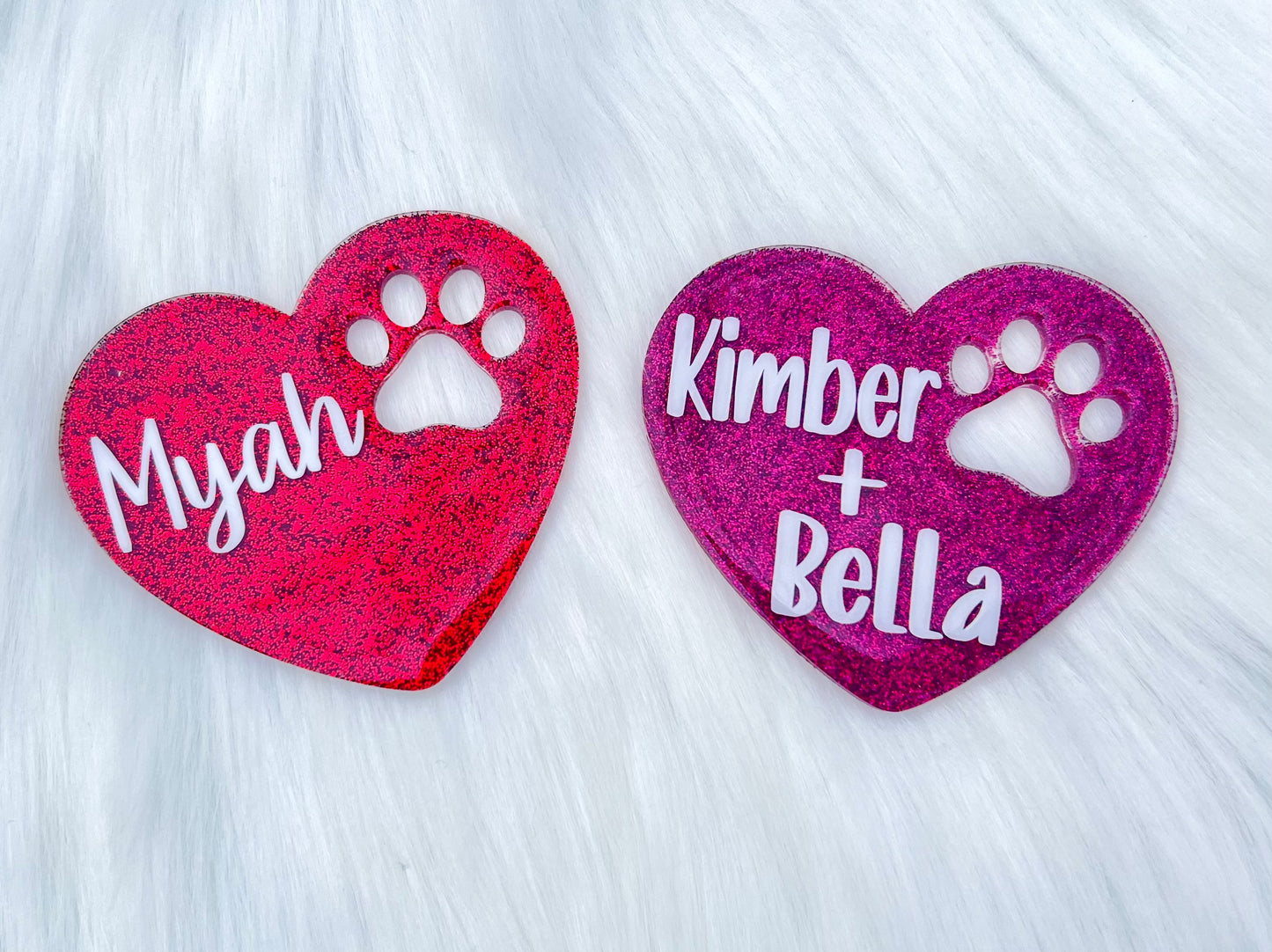 Pet Paw Heart Magnet - 3 Inch
