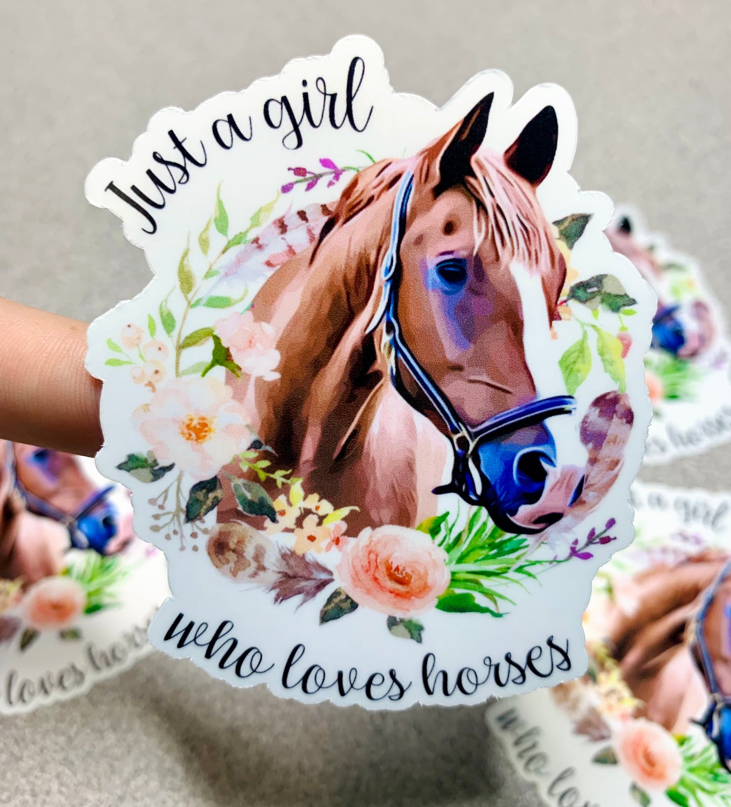 Just a Girl Who Loves Horses Vinyl Sticker - Scent Tree Studio