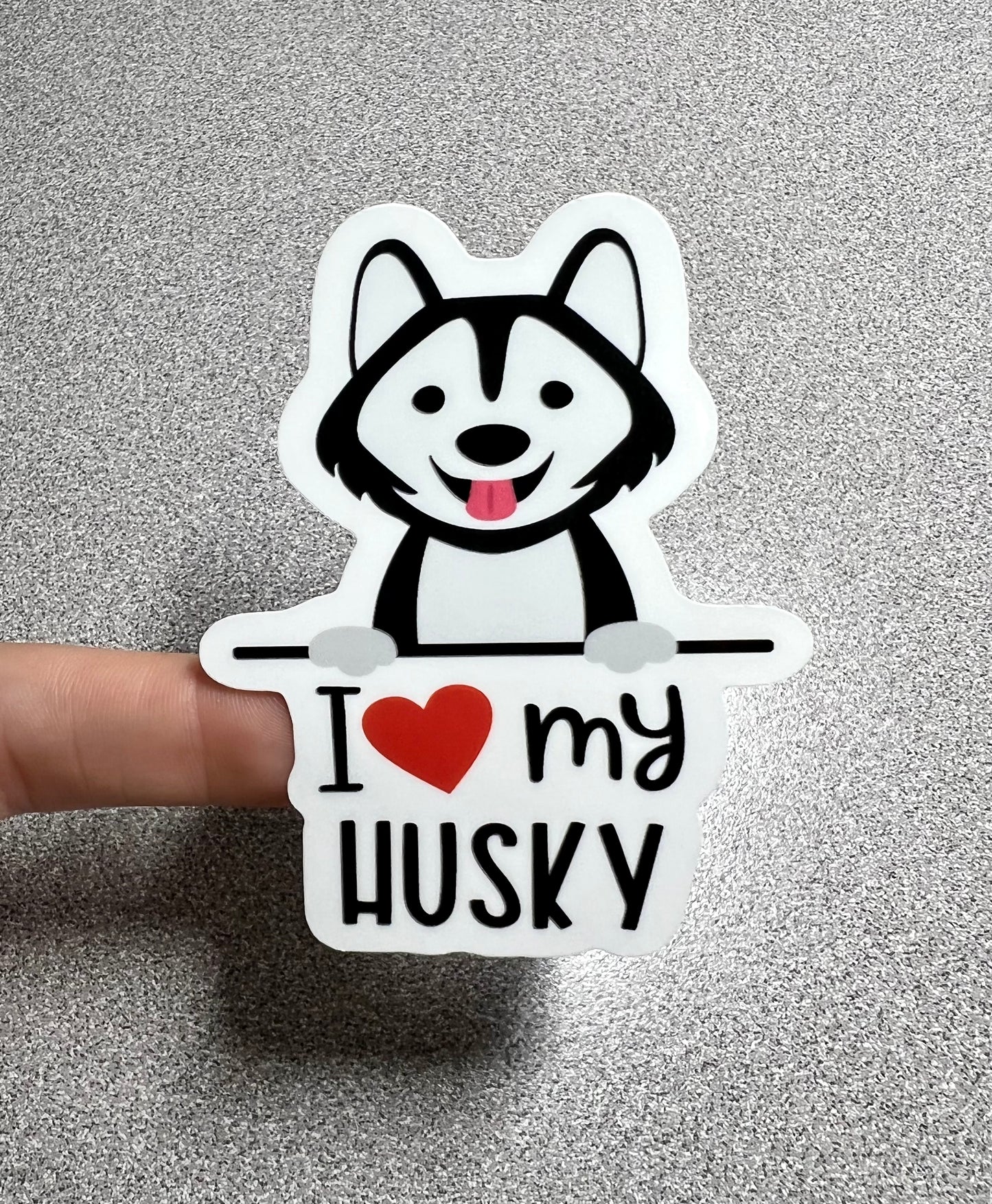 Husky Love Vinyl Sticker