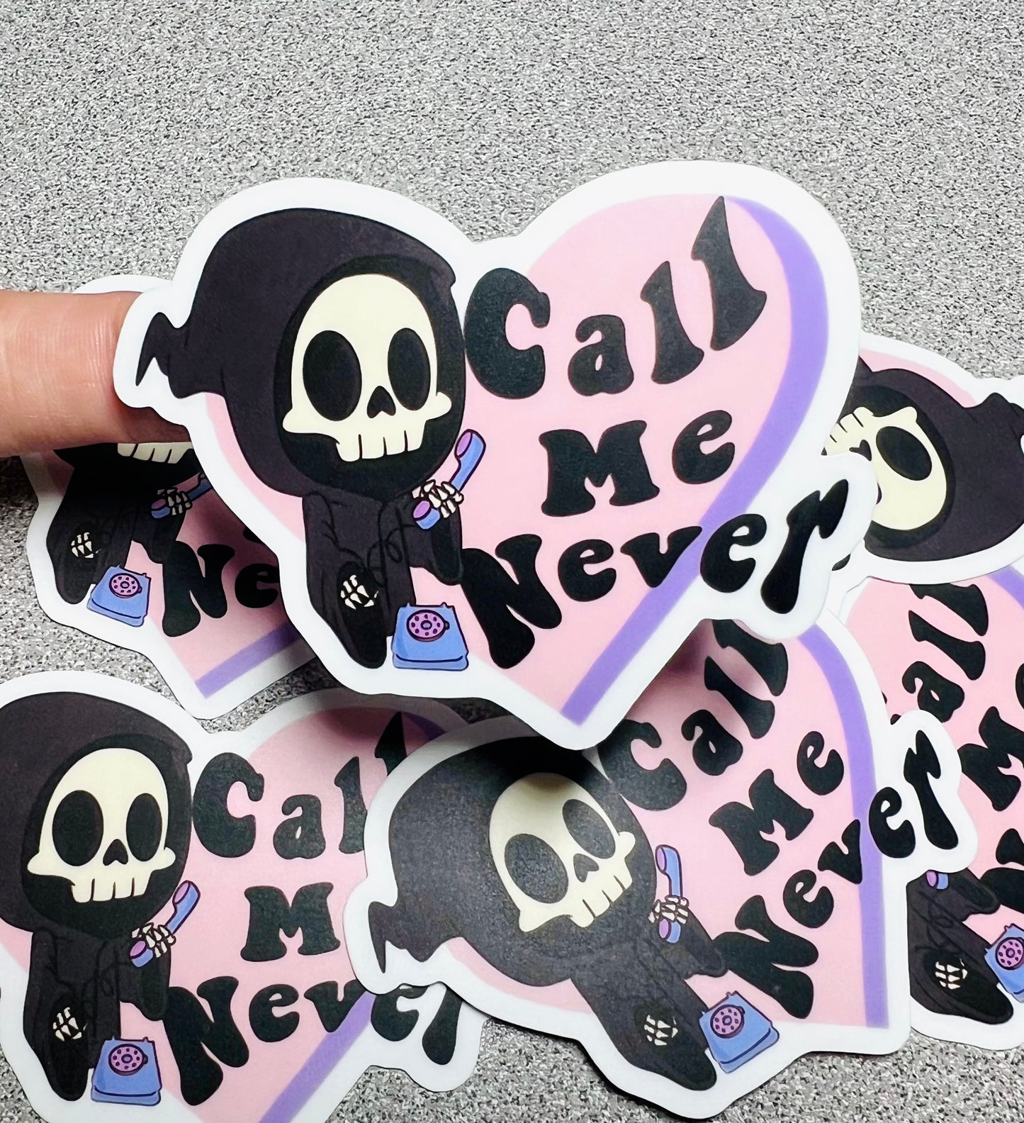 Call Me Never Funny Vinyl Sticker
