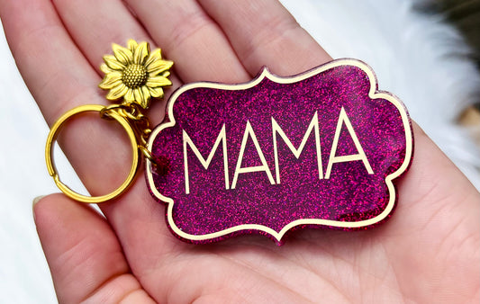 Mama Bracket Keychain - 2.5 Inch