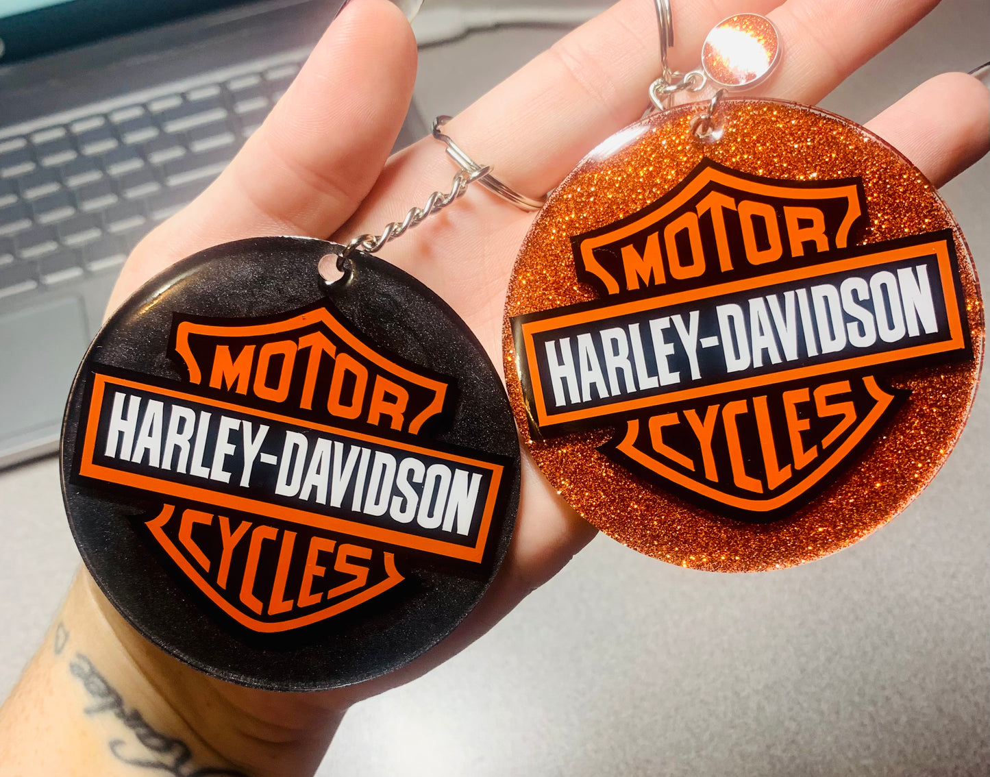 Harley Davidson Logo Keychain - Black - Scent Tree Studio