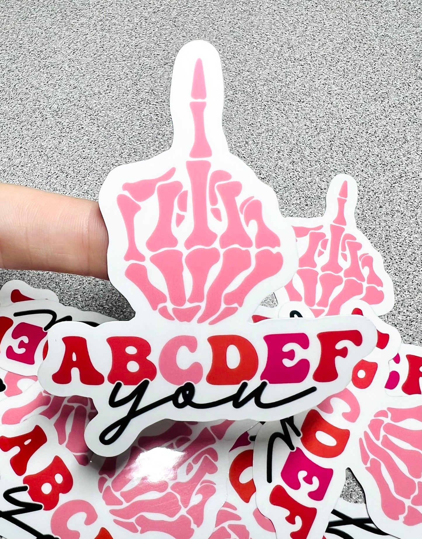 ABCDE F You Vinyl Sticker