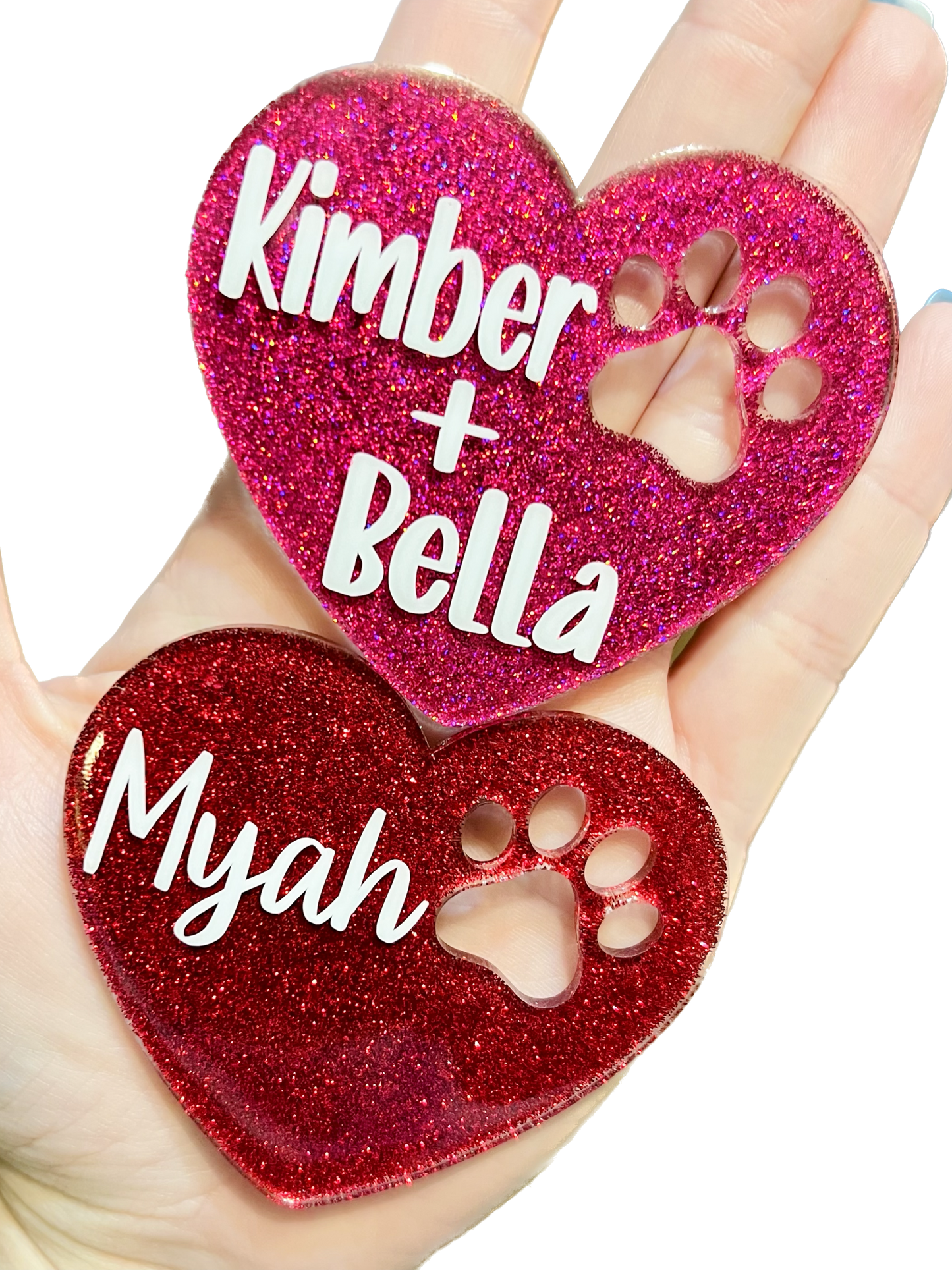 Pet Paw Heart Magnet - 3 Inch