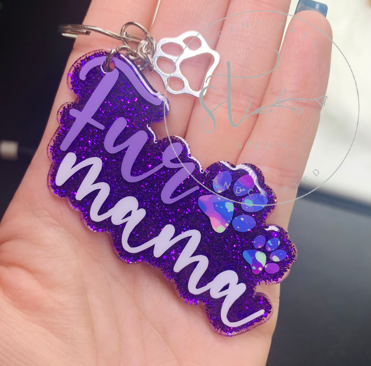 Fur Mama Keychain - 3 Inch - Scent Tree Studio