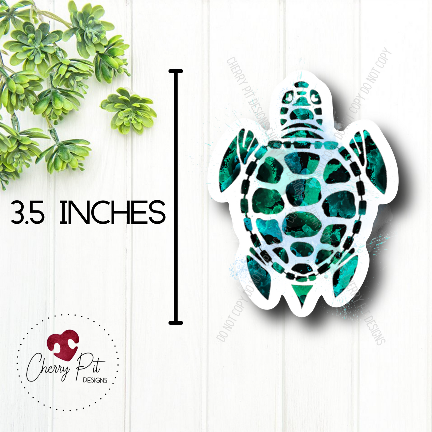 Watercolor Turtle Vinyl Sticker