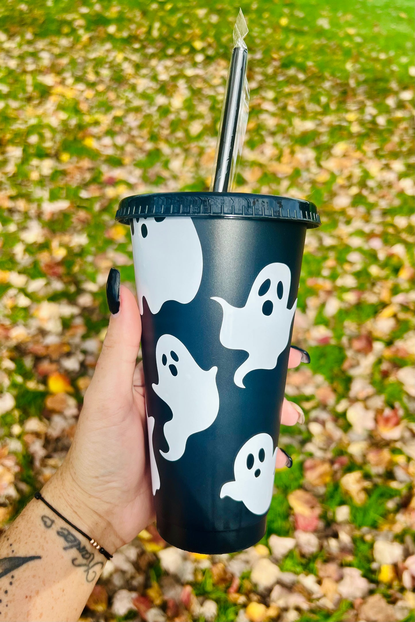 Spooky Ghost Black Cold Cup