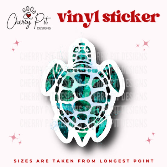 Watercolor Turtle Vinyl Sticker
