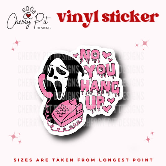 Hang Up Scream Vinyl Sticker - Cherry Pit Designs