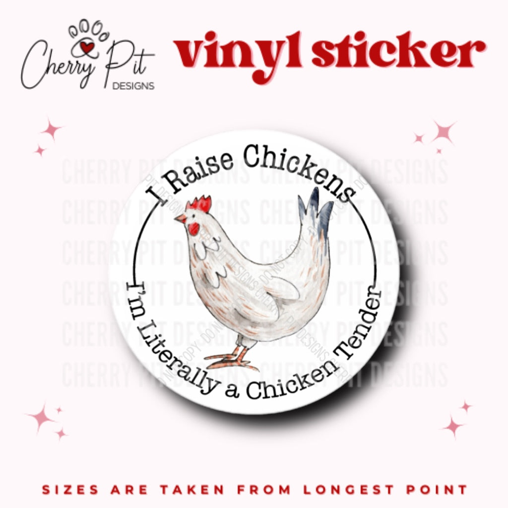 Chicken Tender Vinyl Sticker - Cherry Pit Designs