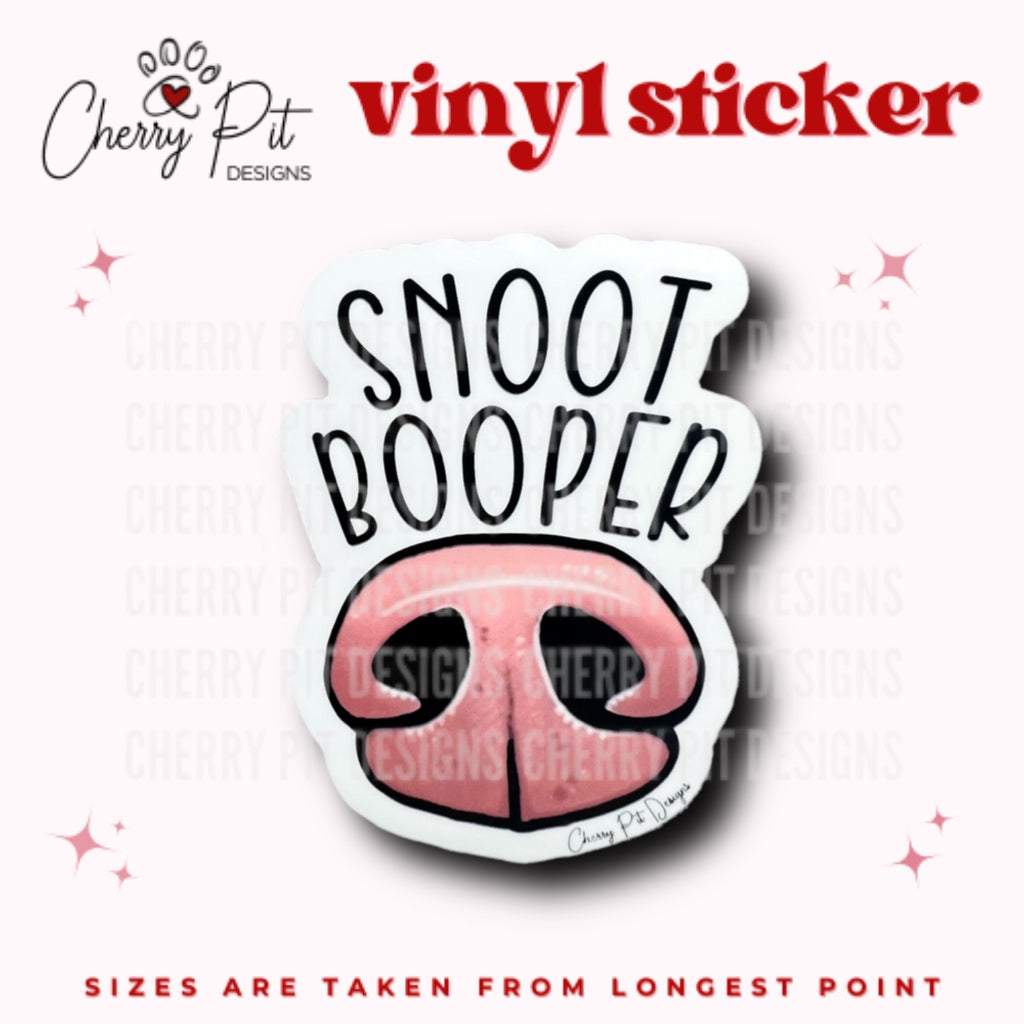 Snoot Booper Dog Nose Vinyl Sticker - Cherry Pit Designs