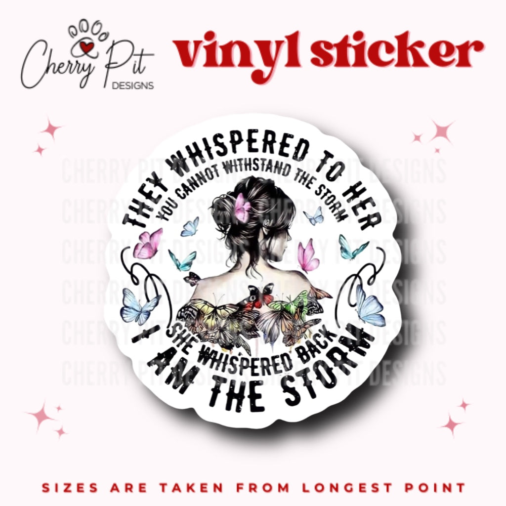 I am the Storm Vinyl Sticker - Cherry Pit Designs