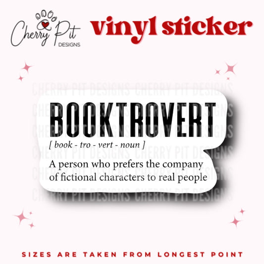Booktrovert Vinyl Sticker