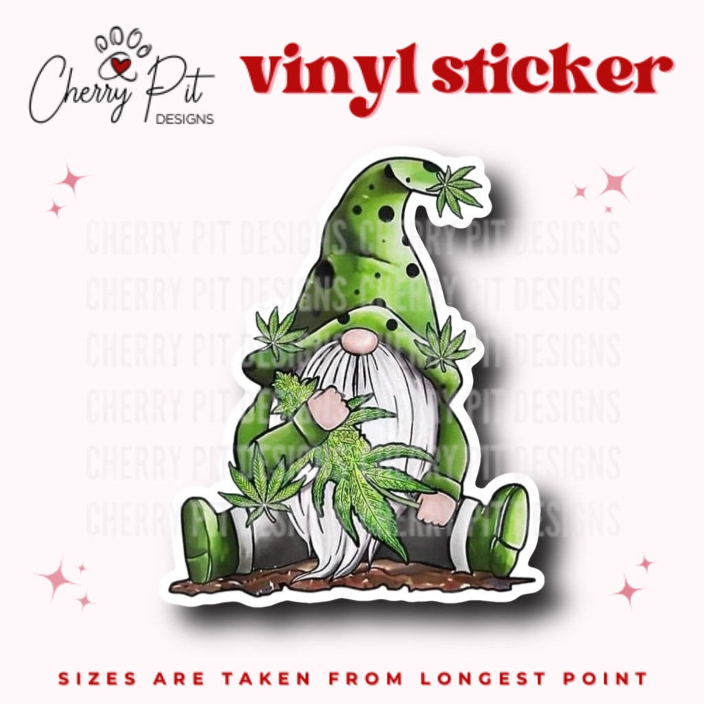 Marijuana Gnome Vinyl Sticker