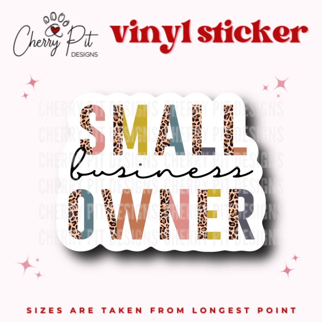 Small Business Owner Vinyl Sticker - Cherry Pit Designs