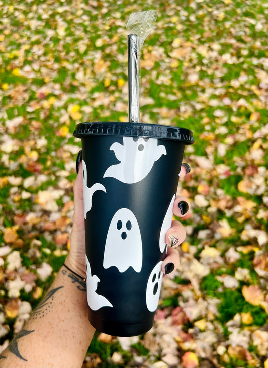 Spooky Ghost Black Cold Cup