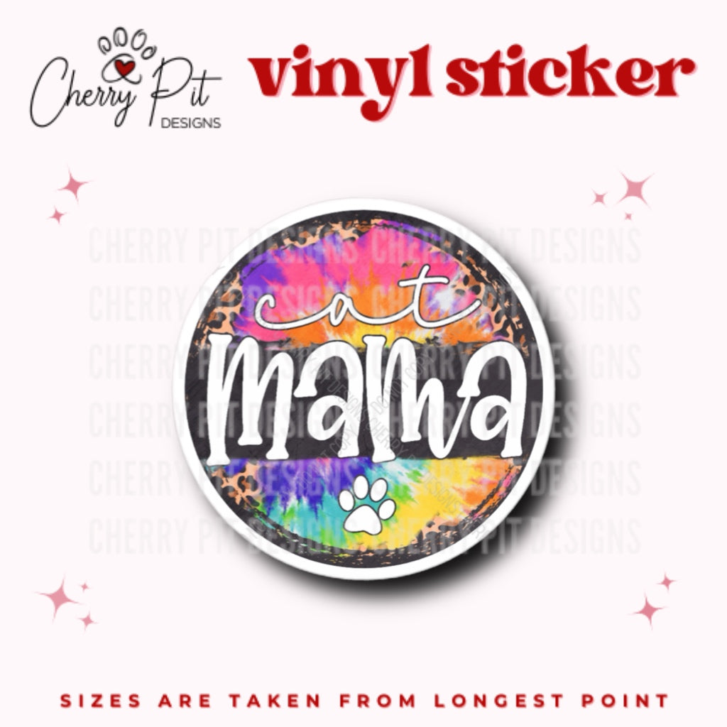 Cat Mama Vinyl Sticker - Cherry Pit Designs
