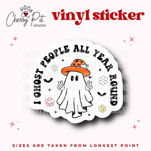 Ghost People All Year Vinyl Sticker