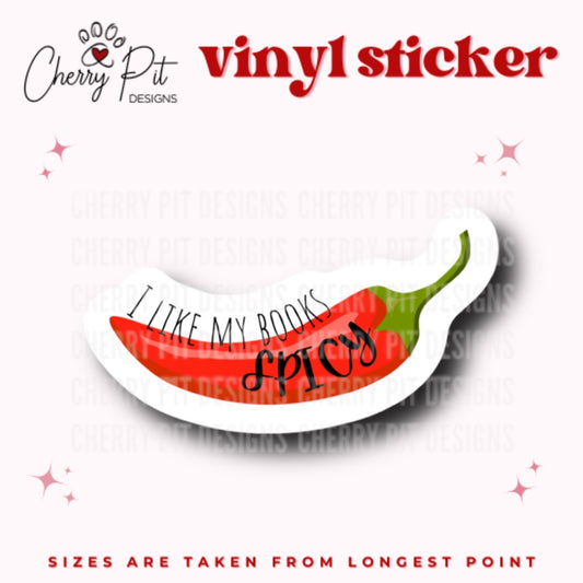 Spicy Book Lover Vinyl Sticker