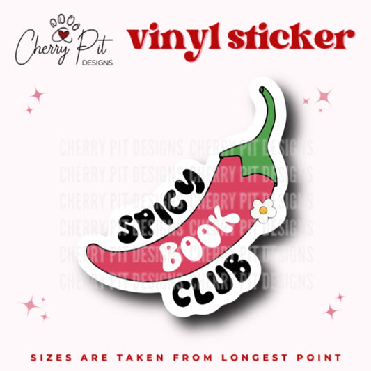 Spicy Book Club Vinyl Sticker