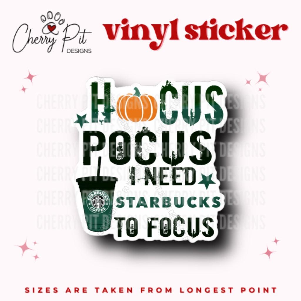 Hocus Pocus Starbucks Vinyl Sticker - Cherry Pit Designs