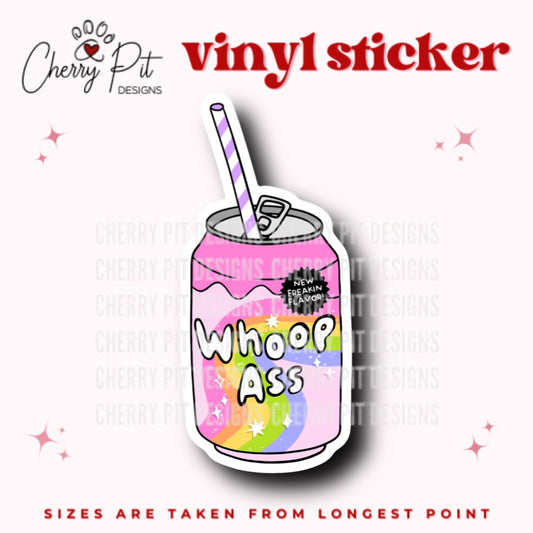 Can of Whoop Ass Vinyl Sticker
