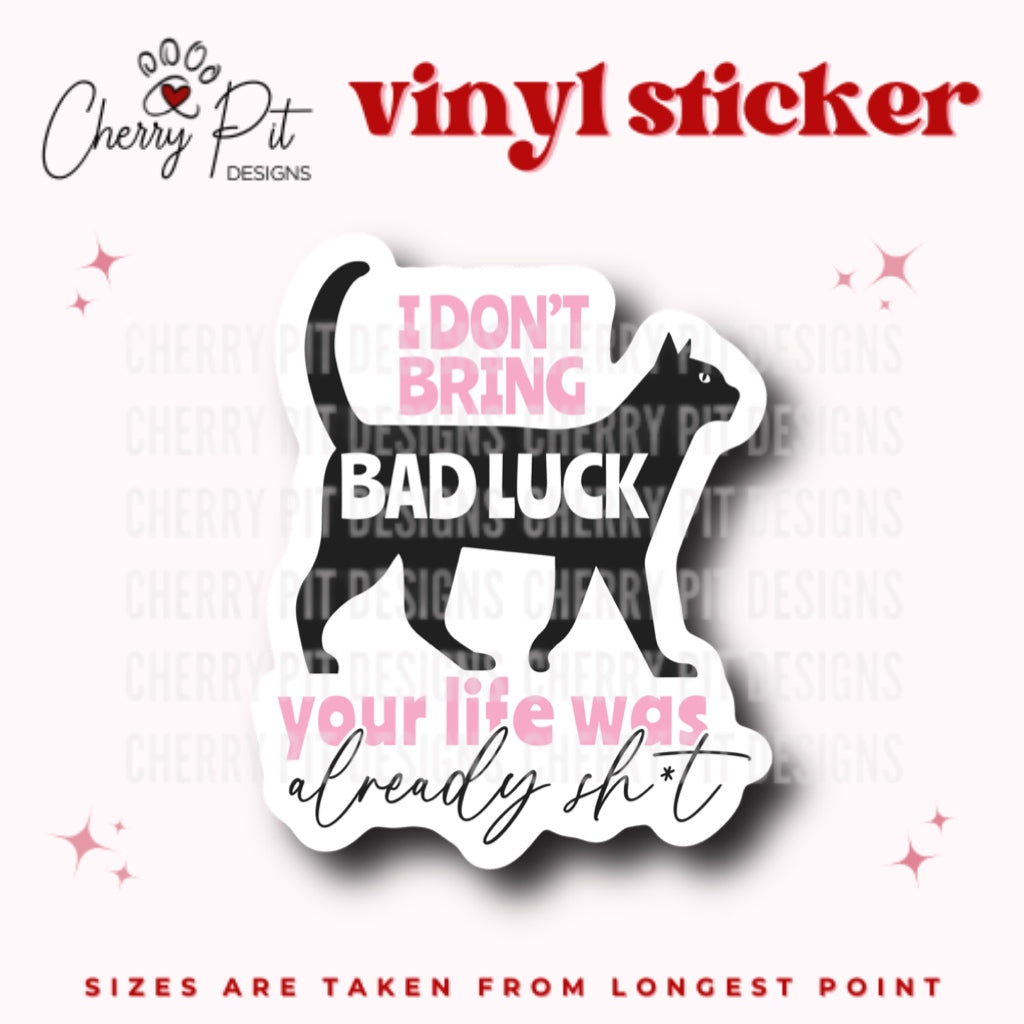 Funny Black Cat Vinyl Sticker