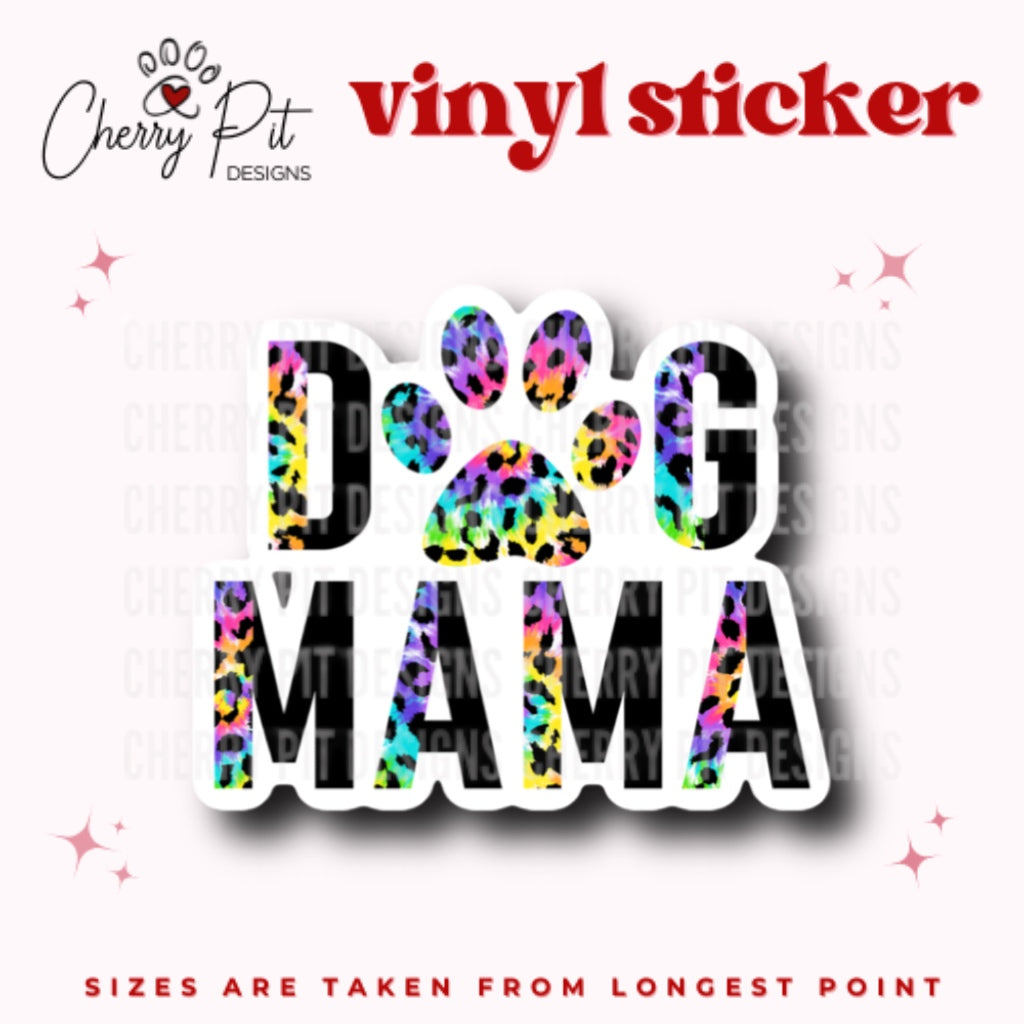 Dog Mama Vinyl Sticker - Cherry Pit Designs