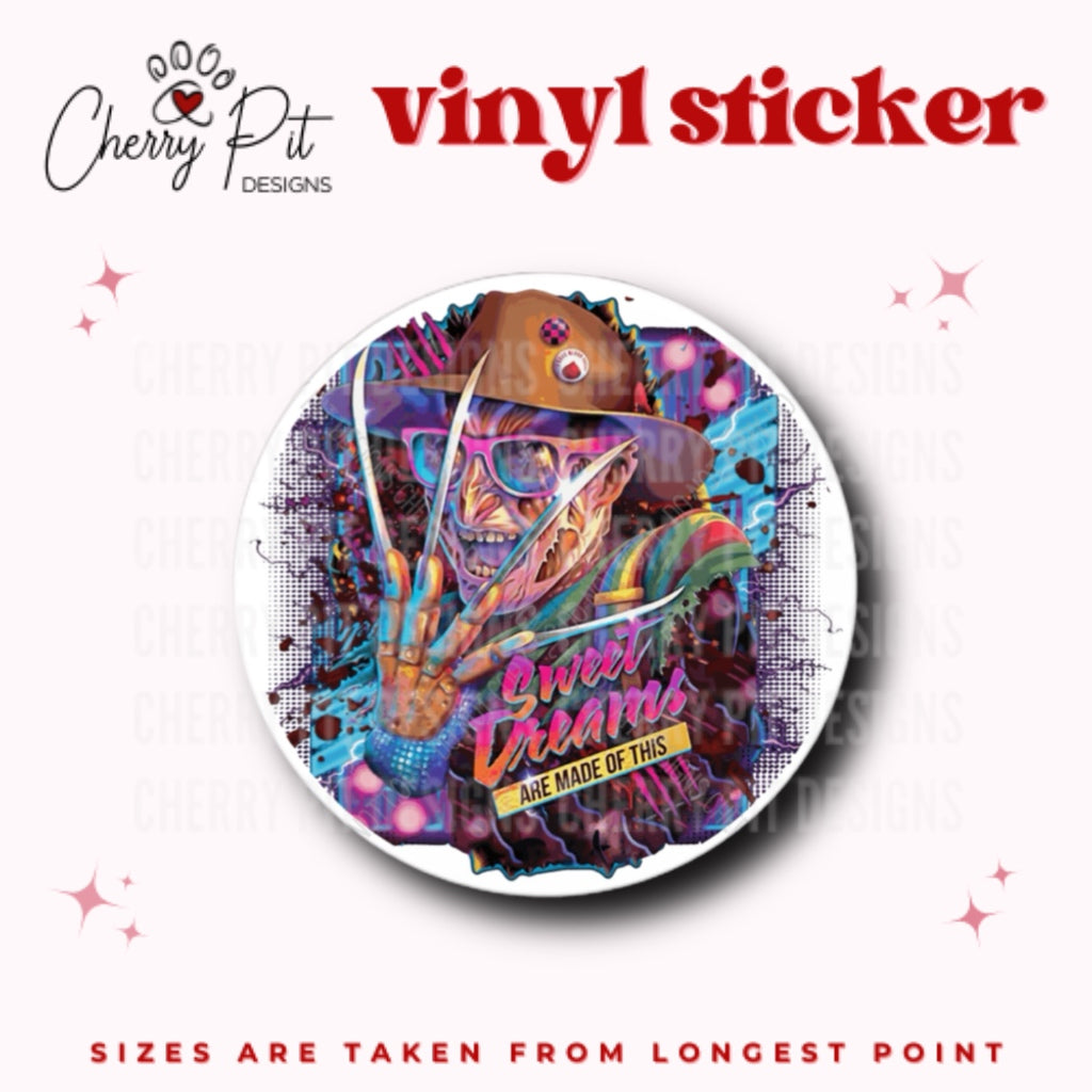 Freddy Sweet Dreams Vinyl Sticker - Cherry Pit Designs
