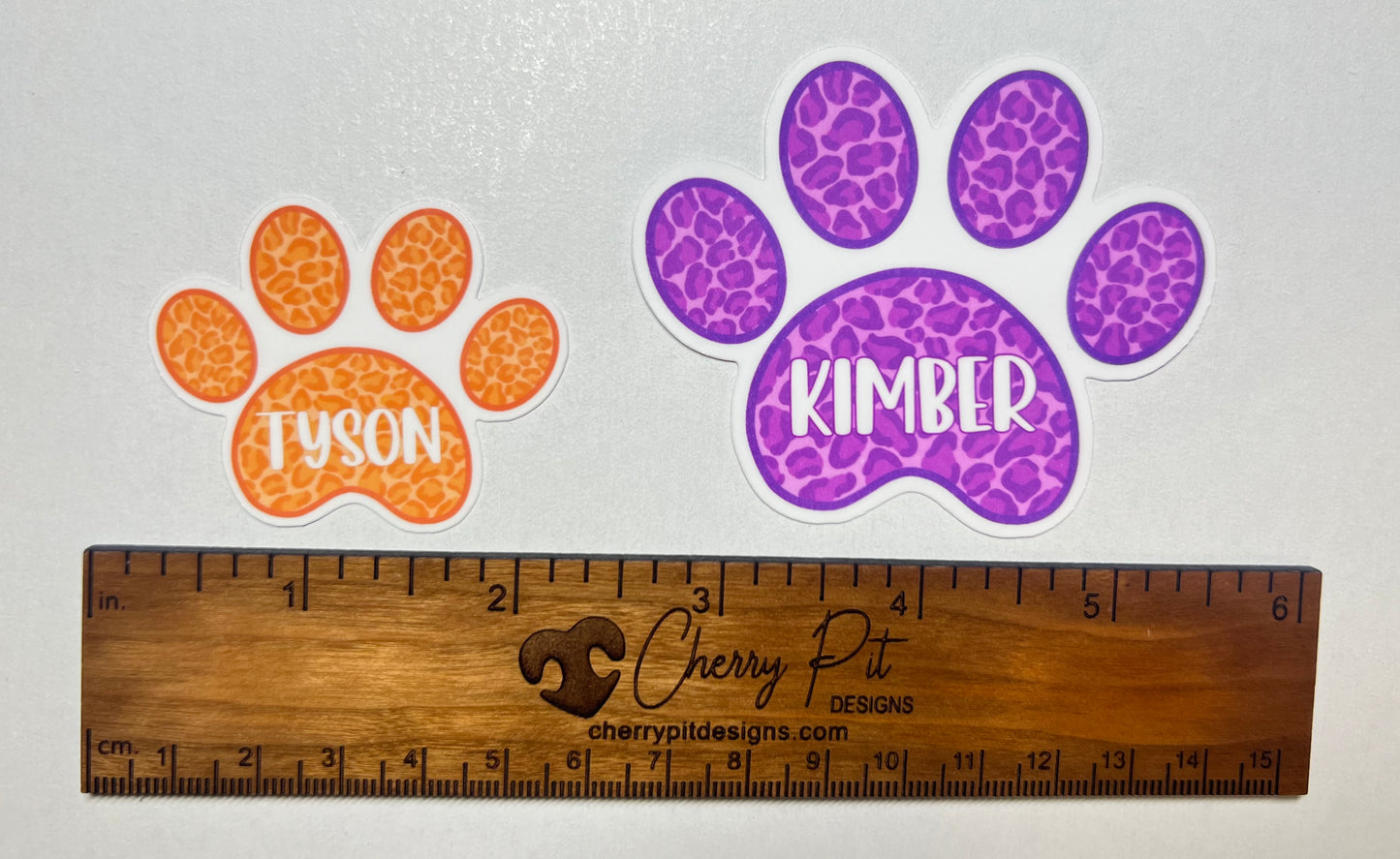 Custom Leopard Paw Vinyl Sticker